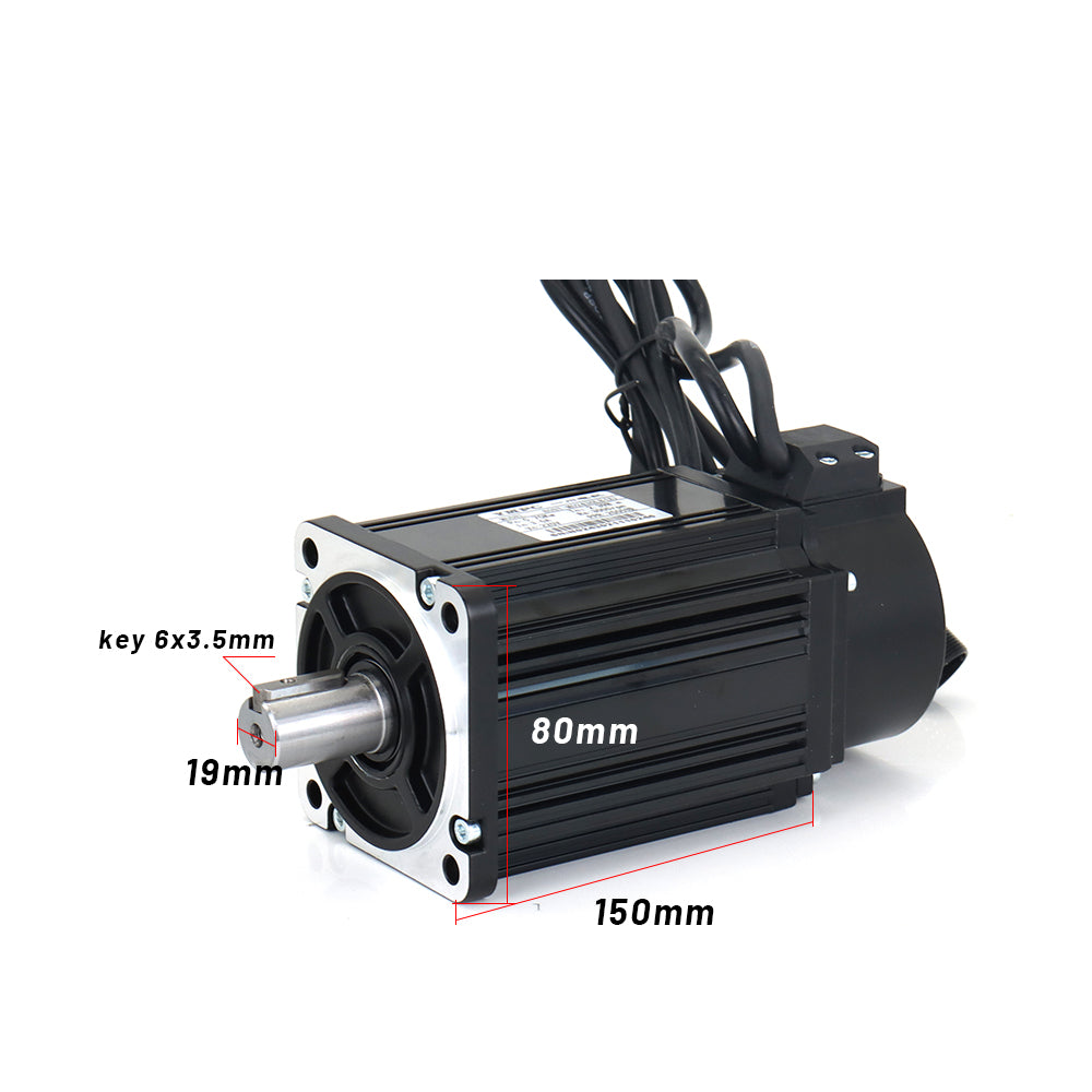 Incremental Servo Motor Kits 750W 80ST-M02430 AASD 15A 220V 2.39NM 3000RPM Dia.19mm with 3m cable