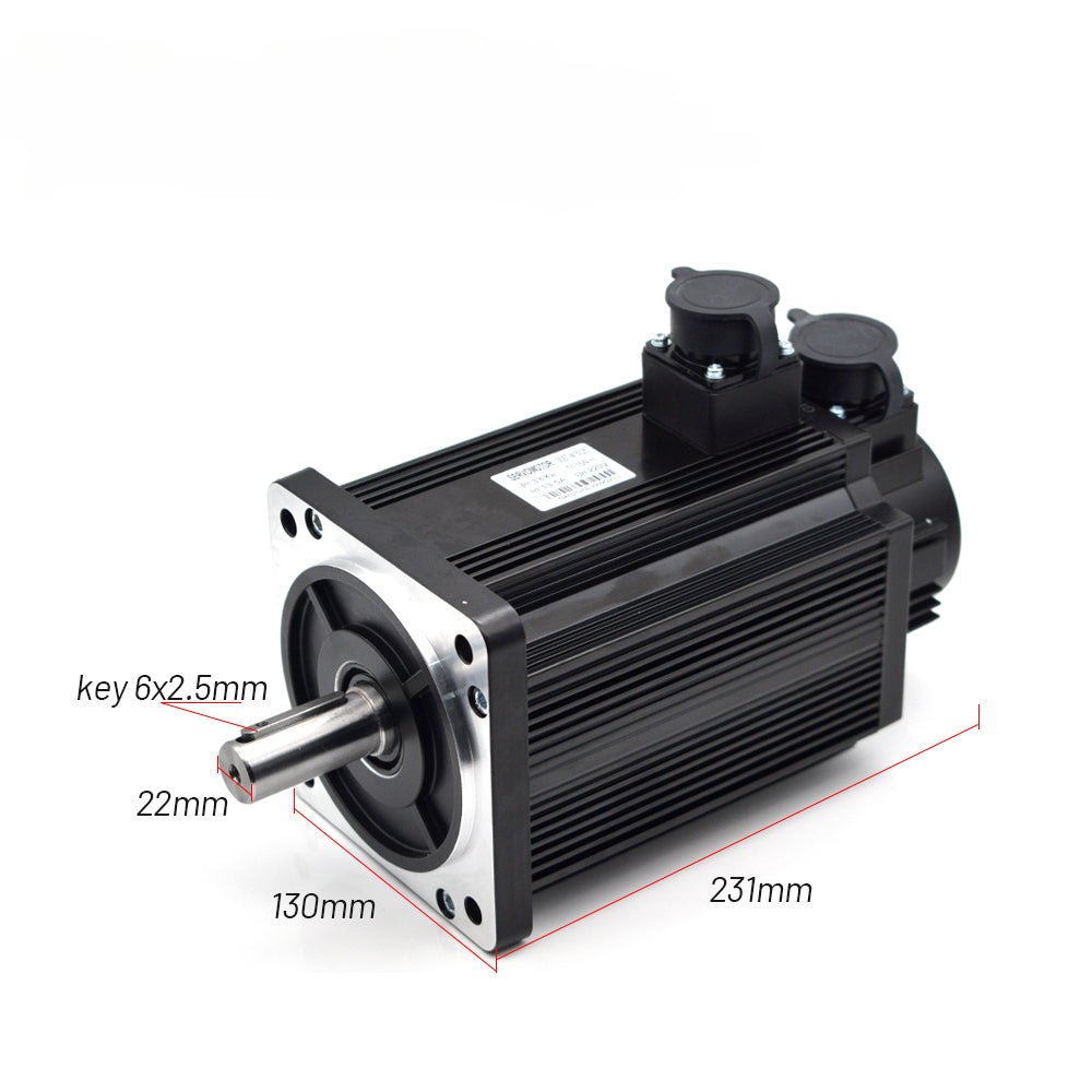 Incremental Servo Motor kits 130ST-M15025 AASD50A 3.8KW 220V 15NM 2500RPM Dia.22mm with 3m cable