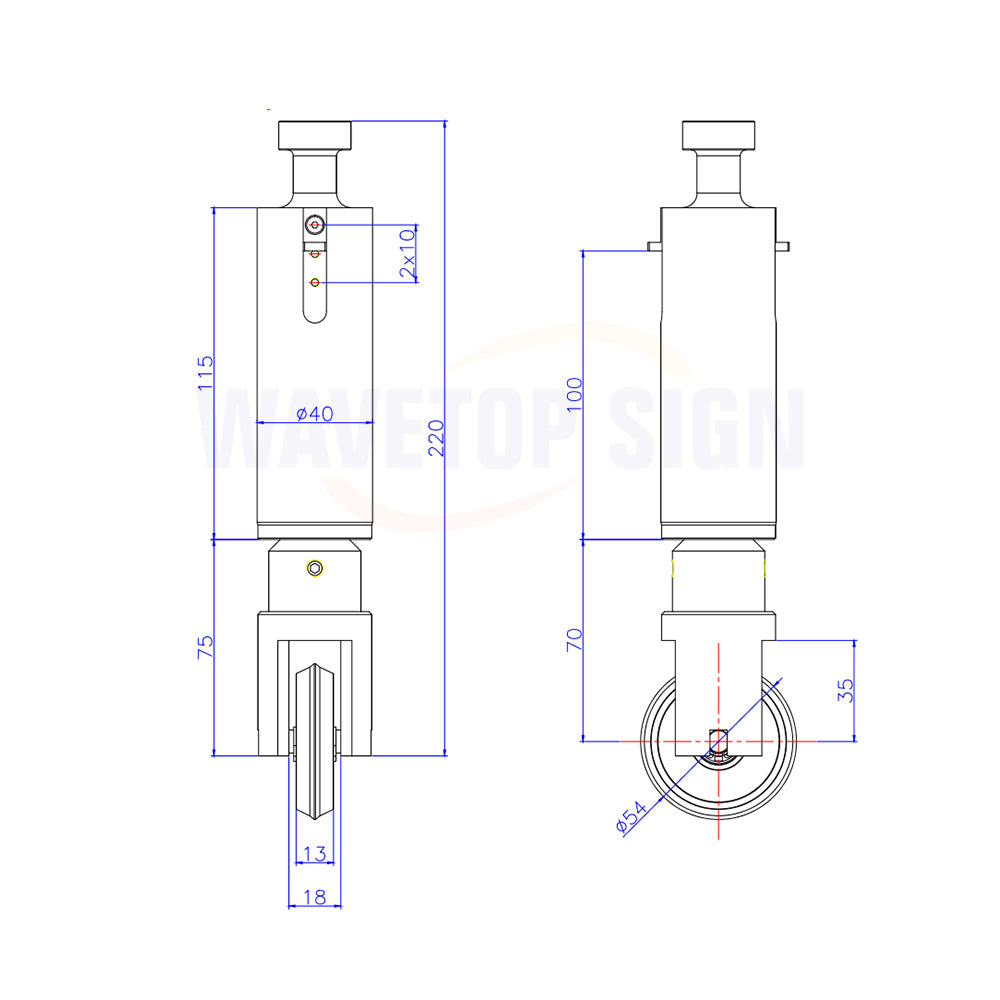 wavetopauto CNC Pressure Wheel Vibrating Knife