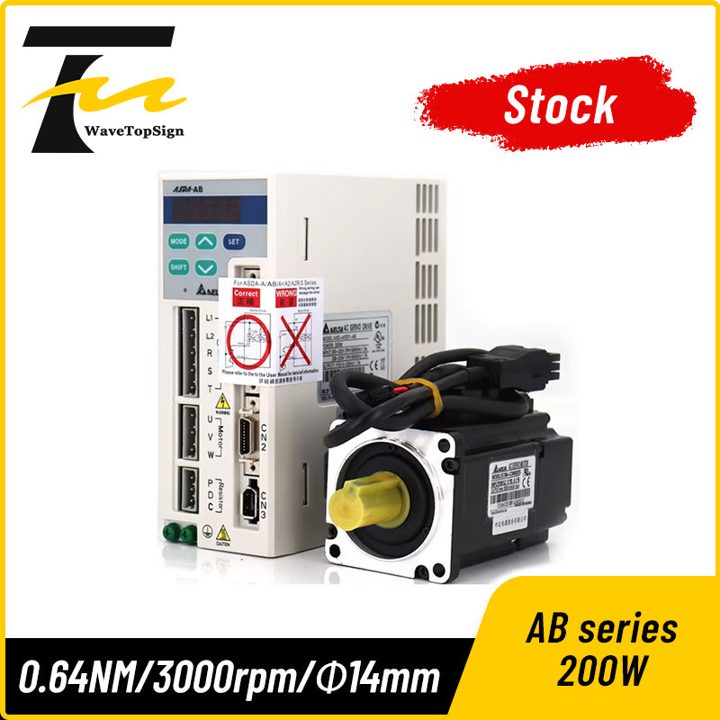 Delta Servo Motor kit 200W AB Series ASD-A0221-AB ECMA-C30602ES 0.64NM 1.55A 3000rpm