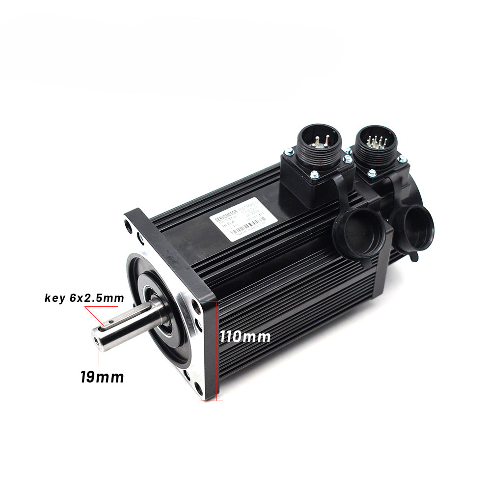 Incremental Servo Motor kits 1.8KW 110ST-M06030 AASD 30A 220V 6NM 3000RPM Dia.19mm with 3m cable
